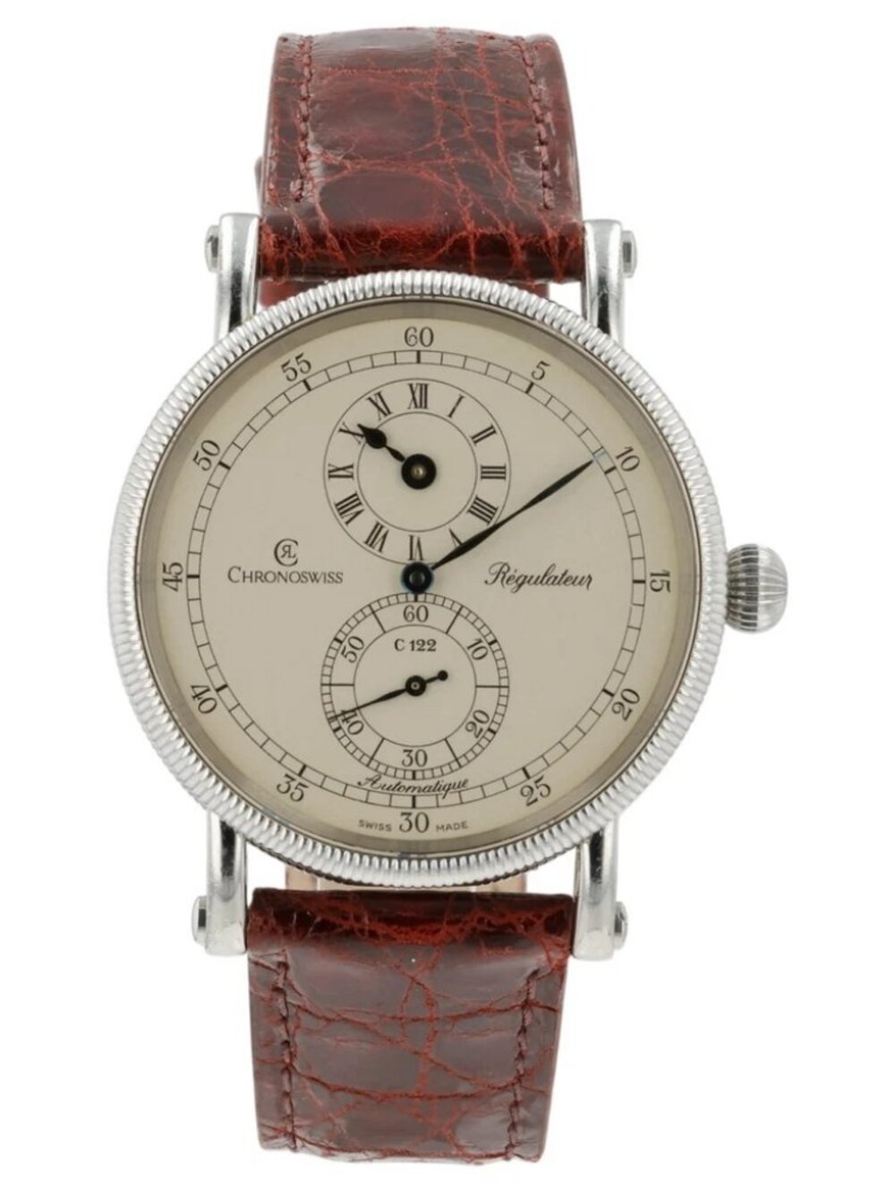 Chronoswiss Regulator White Dial Stainless Steel 38mm Automatic Mens